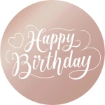 Disc Topper Happy Birthday v3 12 τμχ ΧΡΥΣΟ ΚΑΘΡΕΠΤΗΣ