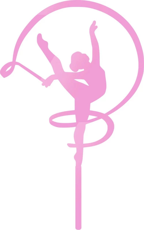 Cake Topper Ρυθμική ΡΟΖ ΚΑΘΡΕΠΤΗΣ