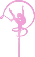 Cake Topper Ρυθμική ΡΟΖ ΚΑΘΡΕΠΤΗΣ