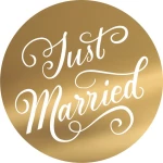Disc Topper Just Married v2 12 τμχ ROZE GOLD ΚΑΘΡΕΠΤΗΣ