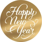 Disc Topper Happy new year v2 12 τμχ ΓΑΛΑΖΙΟ ΚΑΘΡΕΠΤΗΣ