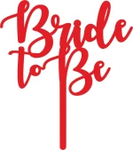 Cake Topper Bride to be 1 ΚΟΚΚΙΝΟ