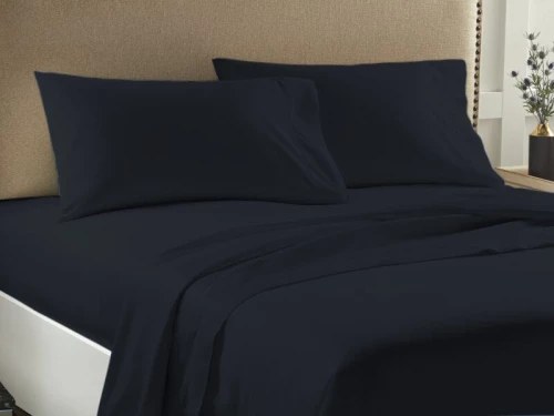 Σετ Σεντόνια Μονά Μονόχρωμα Economy Γαρύφαλλο 160x245 - Μαύρο, Χωρίς Λάστιχο