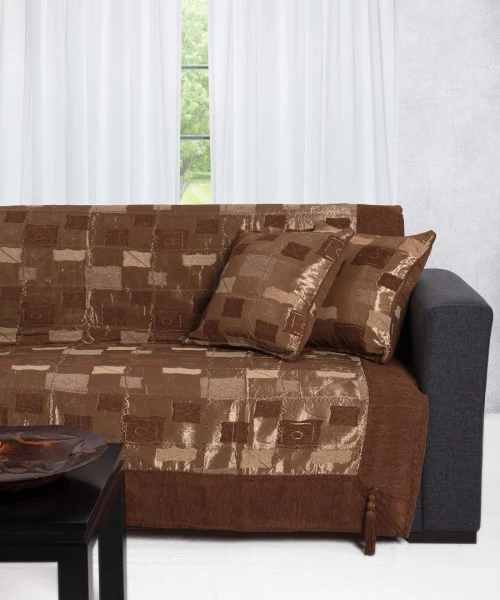 ΡΙΧΤΑΡΙΑ 913 (180CM X 180CM / 180CM X 250CM / 180CM X 300CM) ΚΑΦΕ Silk Fashion