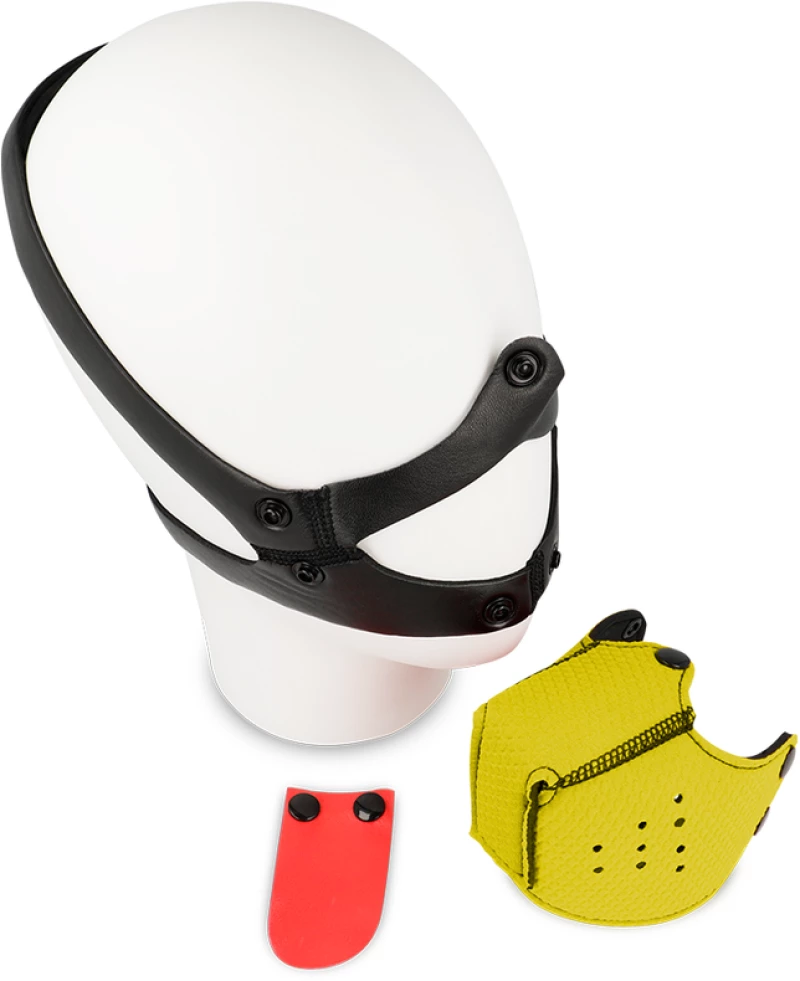 OHMAMA FETISH DOG MUZZLE - YELLOW