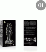 NEBULA SERIES BY IBIZA' - MODEL 1 ANAL PLUG BOROSILICATE GLASS 10.7 X 3 CM CLEAR