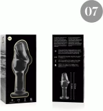 NEBULA SERIES BY IBIZA' - MODEL 6 ANAL PLUG BOROSILICATE GLASS 12.5 X 4 CM CLEAR