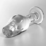 NEBULA SERIES BY IBIZA' - MODEL 6 ANAL PLUG BOROSILICATE GLASS 12.5 X 4 CM CLEAR