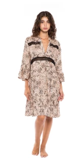 Γυναικείο Beachwear Pink Label - Κοντό καφτάνι - Animal print