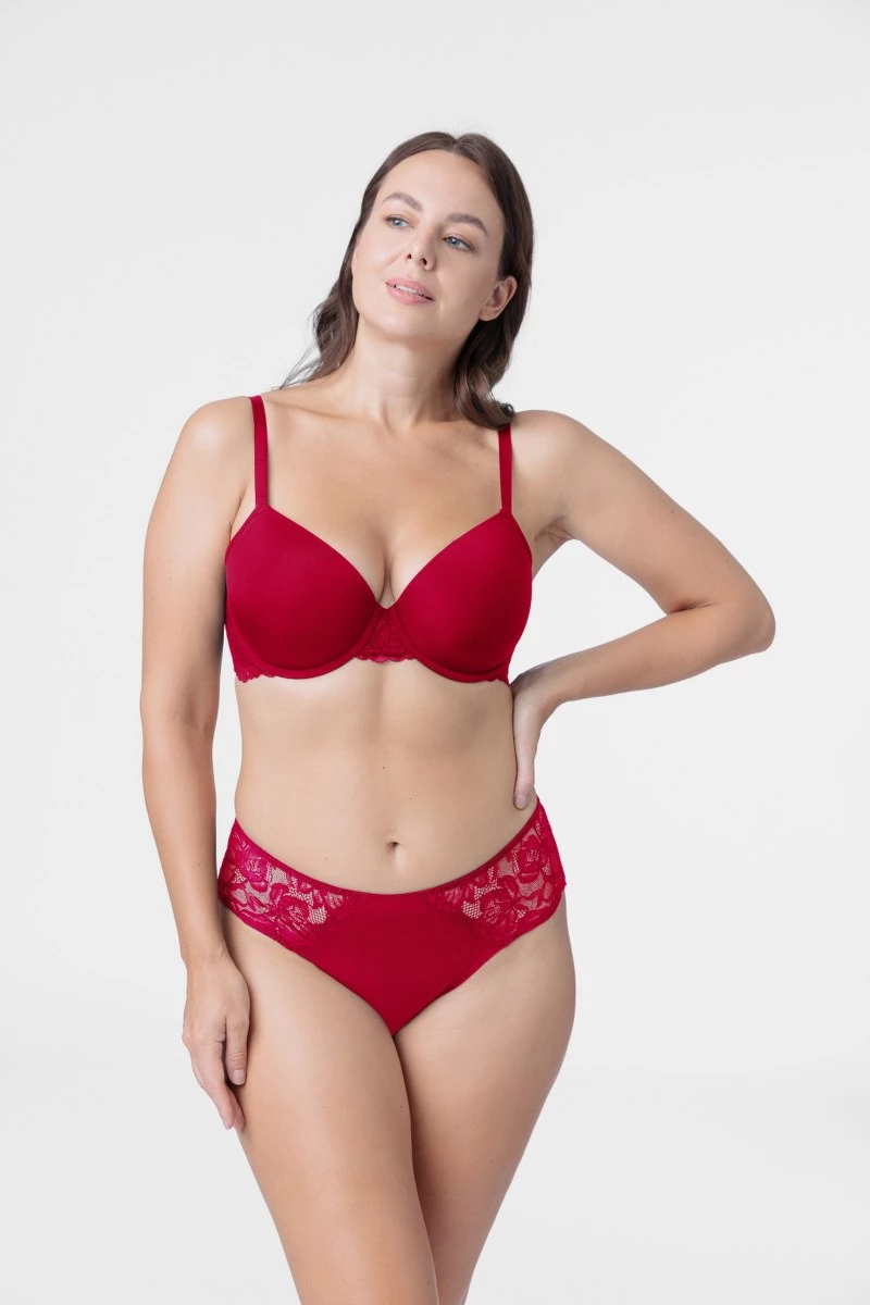 Σουτιέν Dorina ARA - 1+1 ΔΩΡΟ - Κόκκινο - Μαύρο - Μεγάλα μεγέθη - Cup E