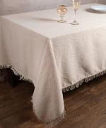 Σενίλ τραπεζομάντηλο 055 (200cm x 240cm) ivory Silk Fashion