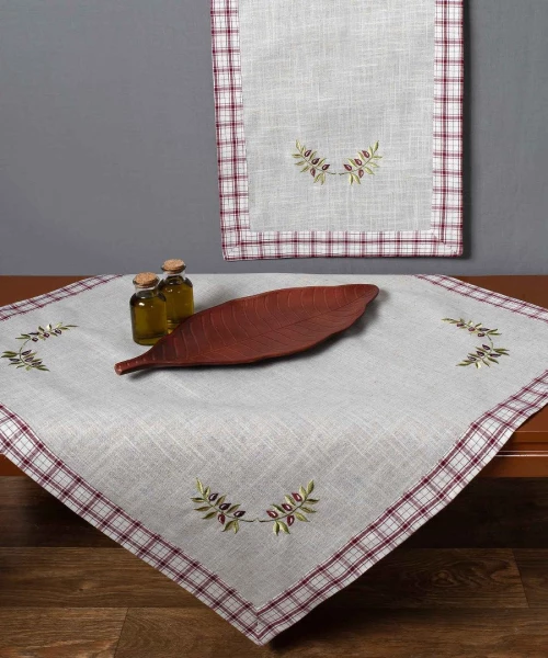 Καρέ 1312 (85cm x 85cm) Κόκκινο Silk Fashion