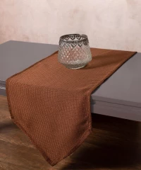 Τραβέρσα NELLY (40cm x 150cm) καφέ Silk Fashion