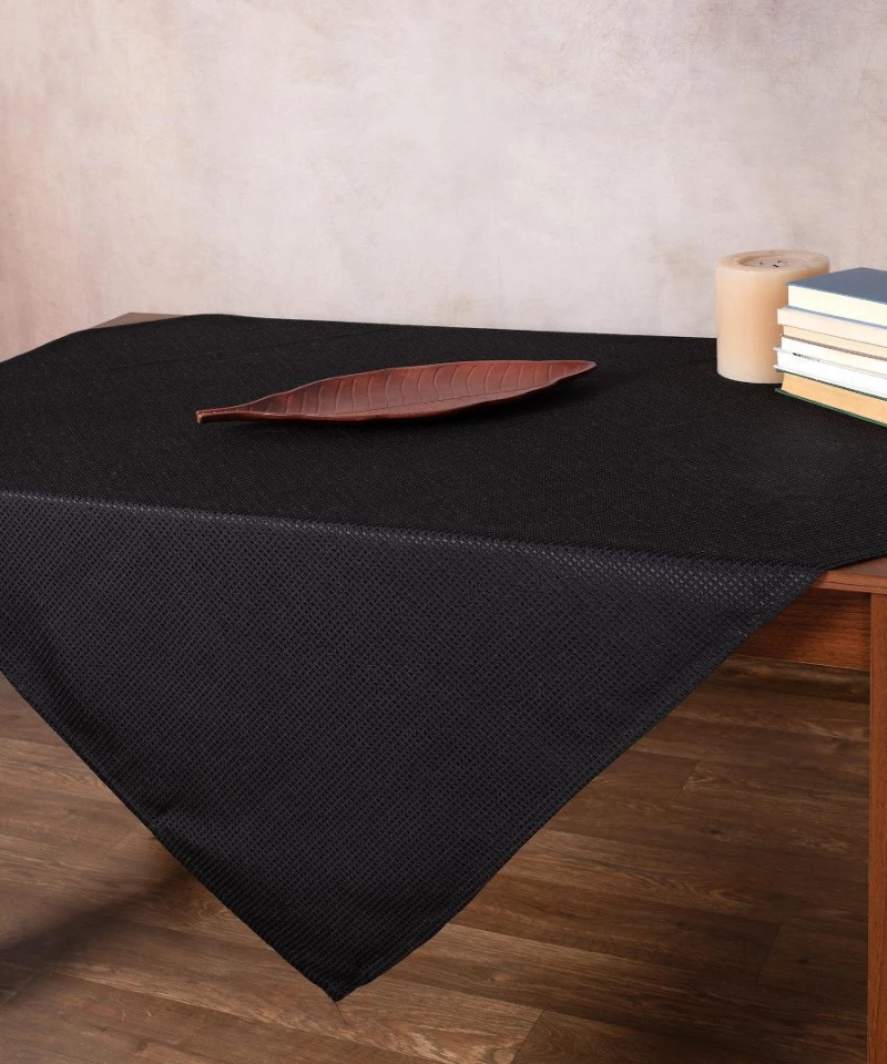 Τραπεζομάντηλο NELLY (175cm x 175cm) μαύρο Silk Fashion