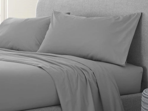 Σετ Σεντόνια Ανοικτό Γκρι 100% Βαμβακερά Reactive One Color Γαρύφαλλο - 230x260, Με Λάστιχο 180x200+30