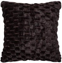 Γούνινη διακοσμητική μαξιλαροθήκη mink (65cm x 65cm) καφέ Silk Fashion