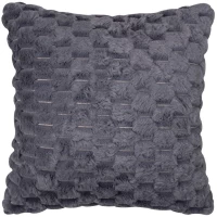 Γούνινη διακοσμητική μαξιλαροθήκη mink (65cm x 65cm) γκρί Silk Fashion
