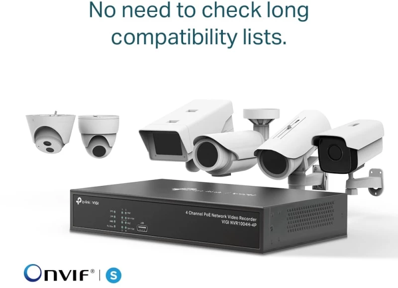 TP-LINK VIGI NVR1004H-4P Καταγραφικό 4 καναλιών με 4 θύρες PoE+