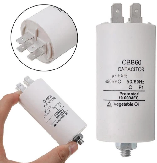 CBB60-60 Πυκνωτής μονίμου λειτουργίας Faston AC 60μF/450VAC
