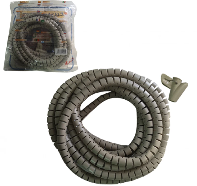 FTT18-013 EASYCOVER ΣΠΙΡΑΛ ΚΑΛΩΔΙΩΝ ΓΚΡΙ 15mm / 5 ΜΕΤΡΑ