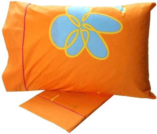 Σετ Σεντόνια Cotton Feelings Εμπριμέ Υπέρδιπλα 220Χ260 Sunshine Orange  - p152-188-129-orange