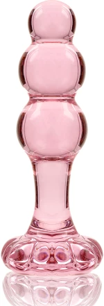 NEBULA SERIES BY IBIZA' - MODEL 1 ANAL PLUG BOROSILICATE GLASS 10.7 X 3 CM PINK