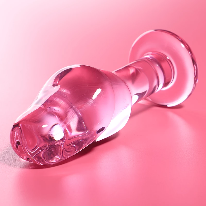NEBULA SERIES BY IBIZA' - MODEL 6 ANAL PLUG BOROSILICATE GLASS 12.5 X 4 CM PINK