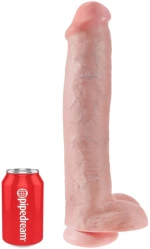KING COCK - REALISTIC PENIS WITH BALLS 34.2 CM LIGHT