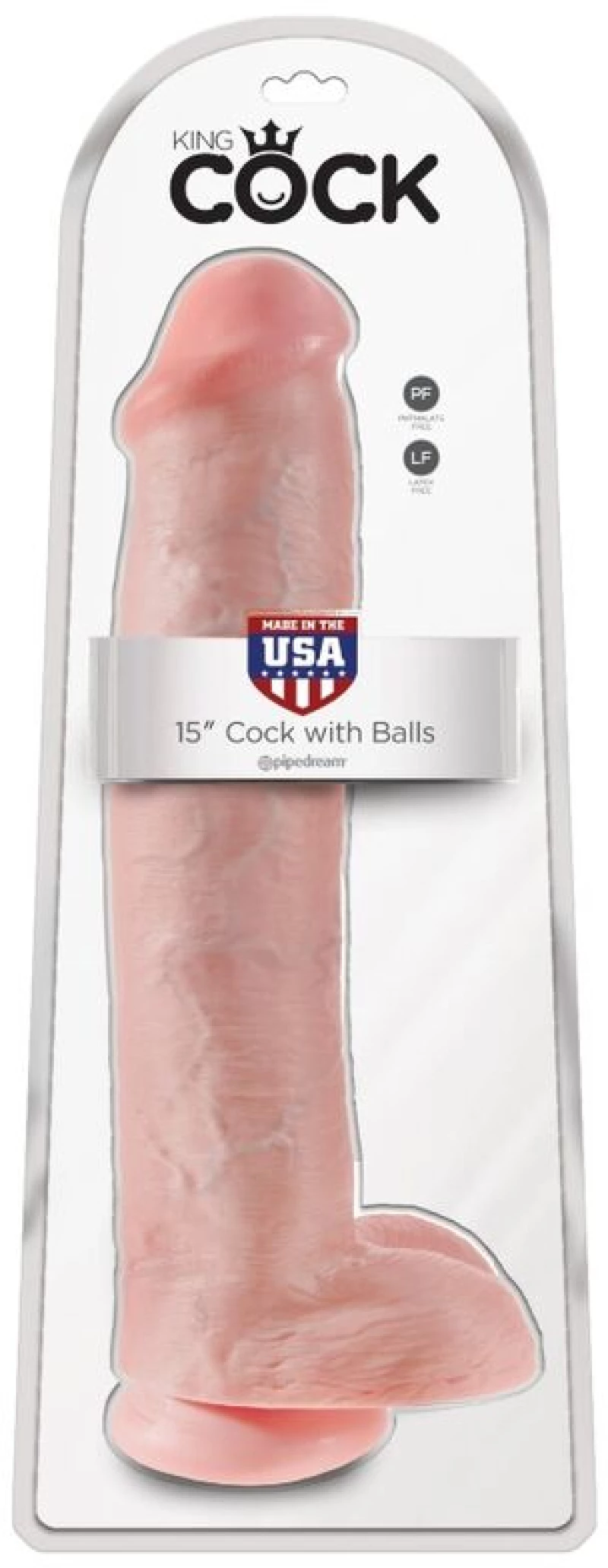 KING COCK - REALISTIC PENIS WITH BALLS 34.2 CM LIGHT