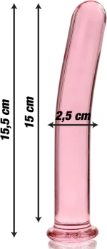 NEBULA SERIES BY IBIZA' - MODEL 9 DILDO BOROSILICATE GLASS 15.5 X 2.5 CM PINK