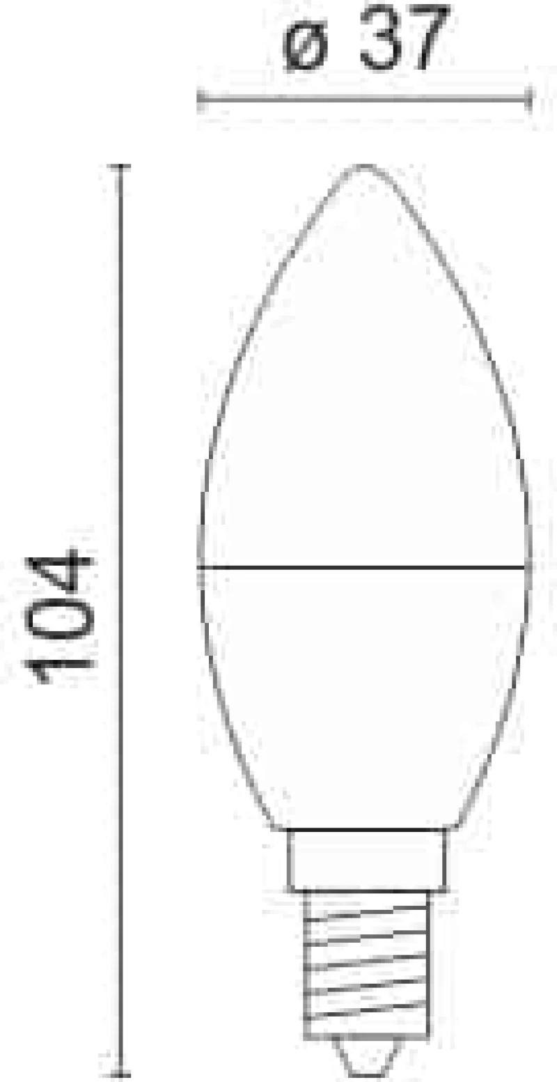 Spotlight Λάμπα LED 5W E14 380lm 6000K C35 Κερί