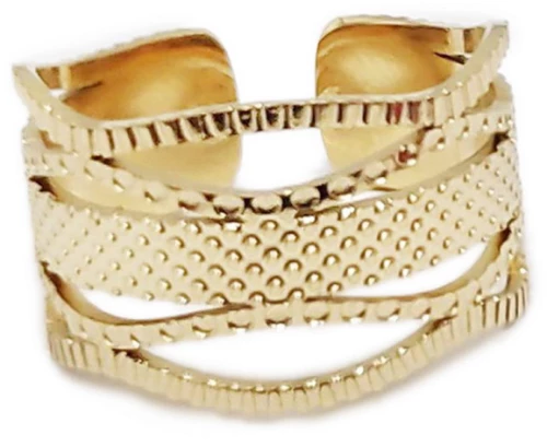 Ατσάλινο Δαχτυλίδι, Χρυσαφί, 2112-196X | Karma Fashion