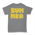 Lemon Summer Tshirt Γκρι