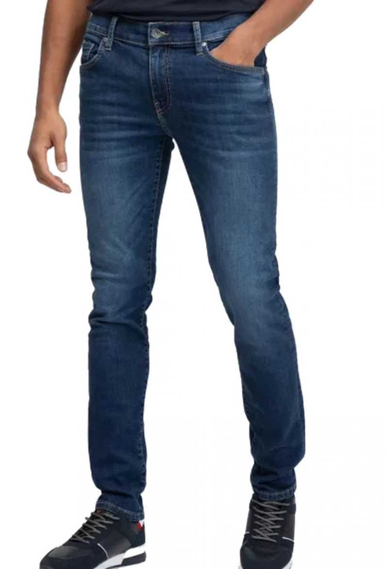 BIG STAR Ανδρικό μπλέ ελαστικό παντελόνι τζιν JEFFRAY SKINNY 502 BLUE