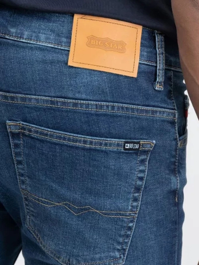 BIG STAR Ανδρικό μπλέ ελαστικό παντελόνι τζιν JEFFRAY SKINNY 502 BLUE