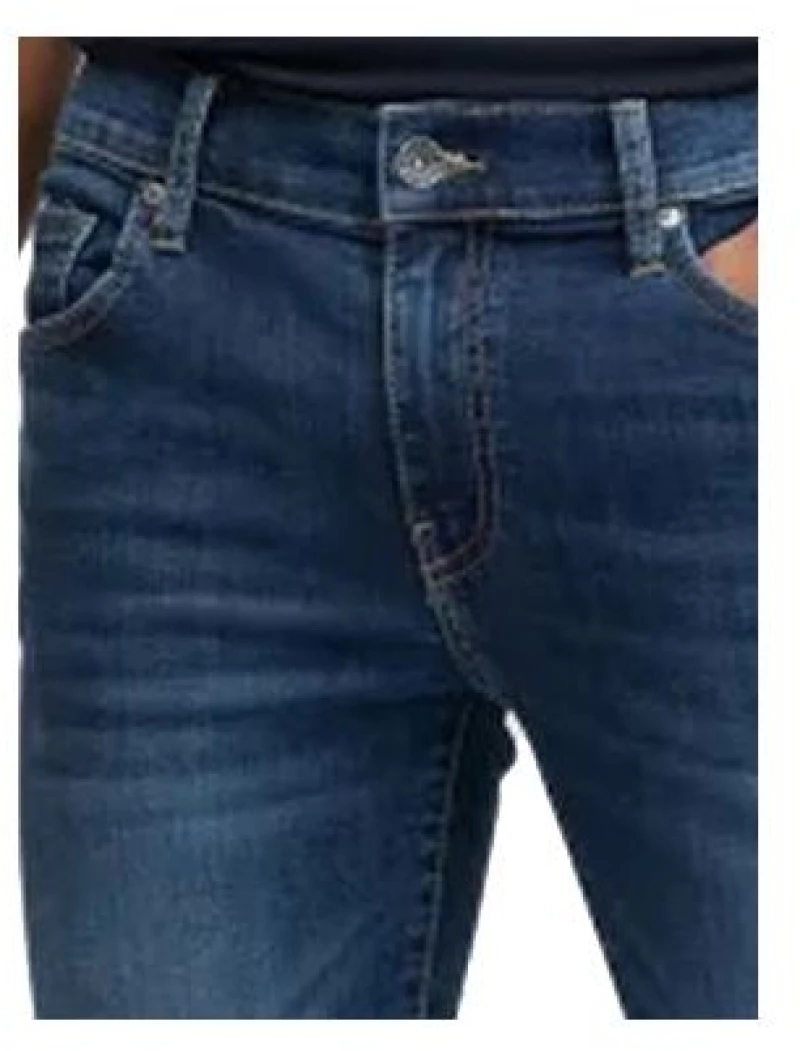 BIG STAR Ανδρικό μπλέ ελαστικό παντελόνι τζιν JEFFRAY SKINNY 502 BLUE