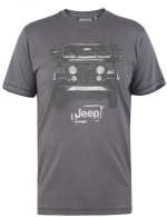 DUKE Ανδρικό γκρί κοντομάνικo Tshirt SOMERTON D555 Khaki (έως 7XL)