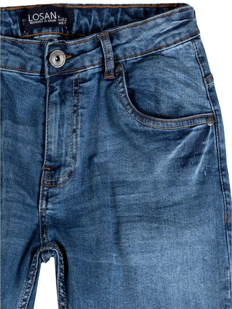 LOSAN Ανδρικό μπλέ παντελόνι τζιν C01-9E26AL 145 DENIM CLARO