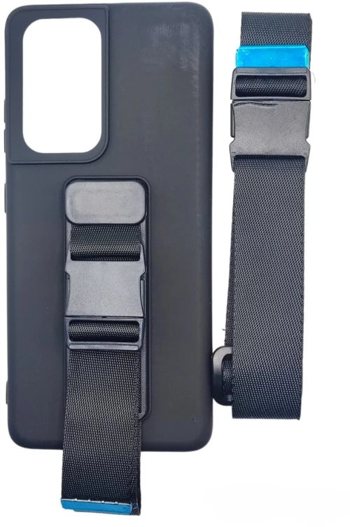 Rope case gel case with a lanyard chain handbag lanyard Samsung Galaxy S21 Ultra 5G black