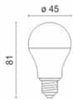 Spotlight Λαμπτήρας LED G45 E27 7W 550lm 3000k 210° (5397)