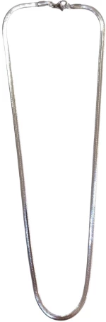 Κολιε Ατσάλινη αλυσίδα ONE Stainless Steel ασημι 4mm μηκος 45cm