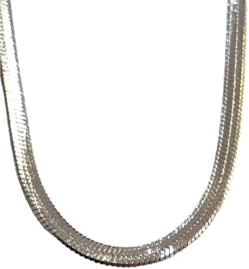 Κολιε Ατσάλινη αλυσίδα ONE Stainless Steel ασημι 4mm μηκος 45cm