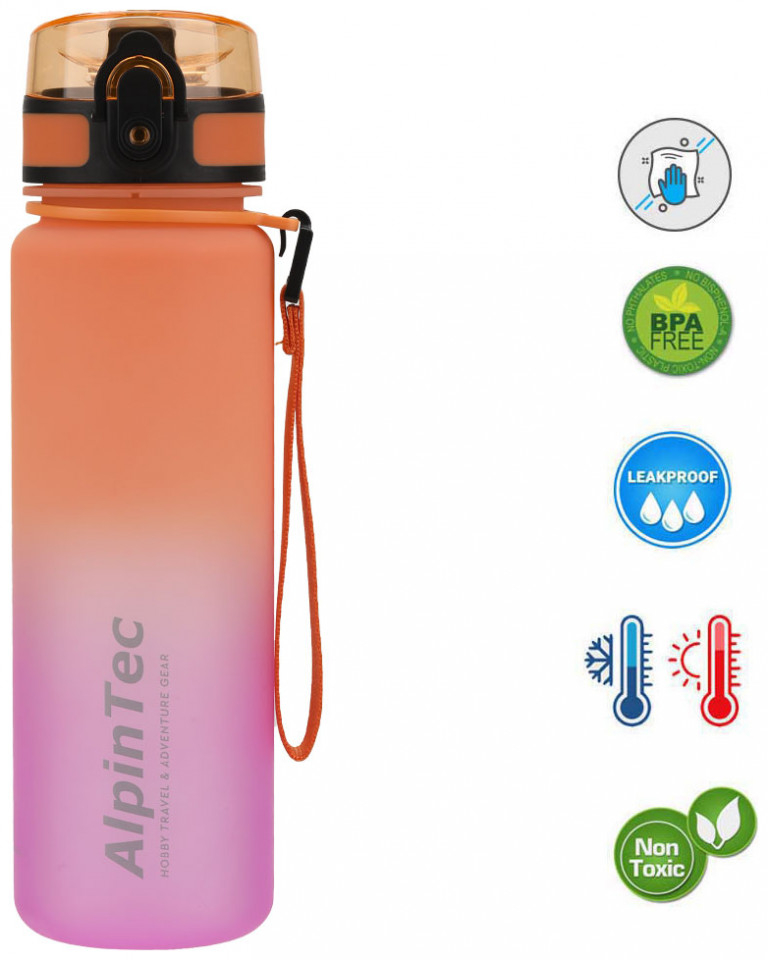 Παγούρι AlpinTec Bicolour 500ml Κωδ. G-500-ORPE Orange/Purple