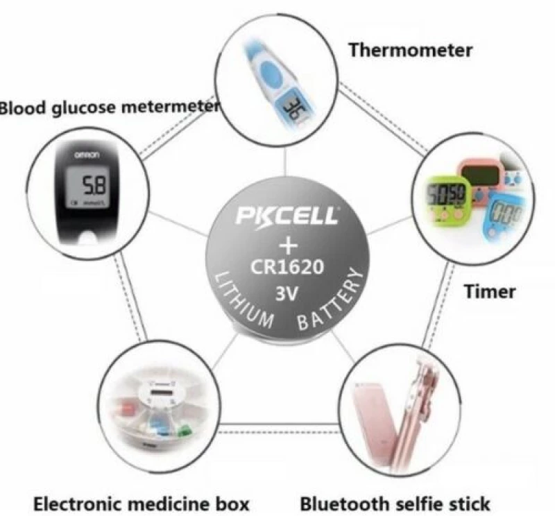 Pkcell Κουμπί Λιθίου CR1620-1B (1τμχ)