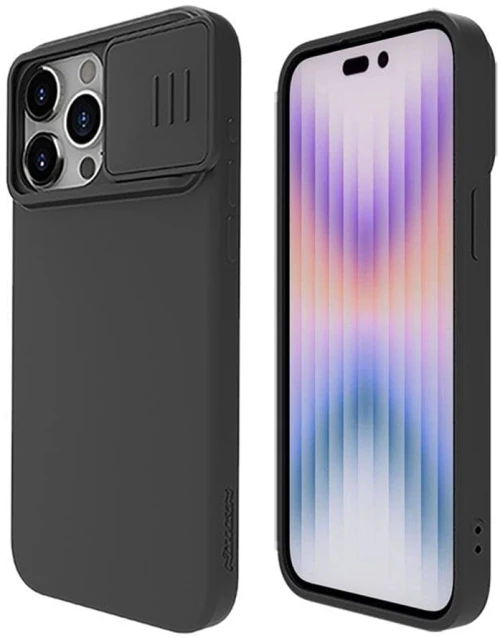 Nillkin Husa pentru iPhone 15 Pro Max - Nillkin CamShield Silky MagSafe Silicone - Classic Black 6902048269682