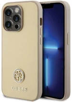 Original Case APPLE IPHONE 15 PRO MAX Guess Hardcase Strass Metal Logo (GUHCP15XPS4DGPD) gold