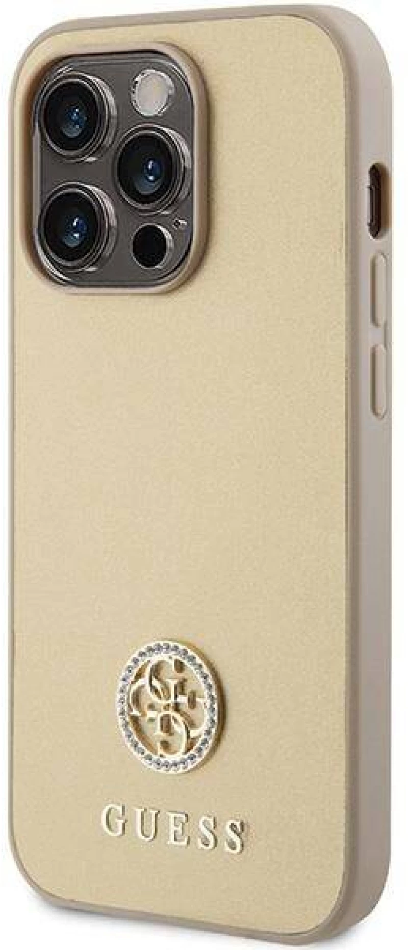 Original Case APPLE IPHONE 15 PRO MAX Guess Hardcase Strass Metal Logo (GUHCP15XPS4DGPD) gold