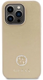 Original Case APPLE IPHONE 15 PRO MAX Guess Hardcase Strass Metal Logo (GUHCP15XPS4DGPD) gold