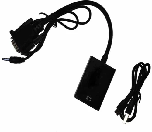 NG ΜΕΤΑΤΡΟΠΕΑΣ VGA MALE ΣΕ HDMI FEMALE ΜΕ AUDIO ADAPTER + USB POWER