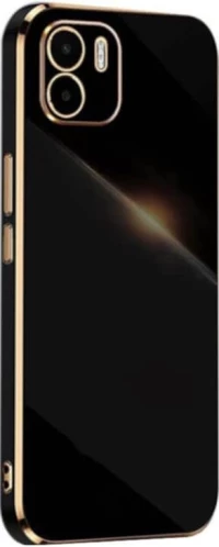 (Xiaomi Redmi A1 / A2) Bodycell Back Cover Gold Plated Σιλικόνης Μαύρο